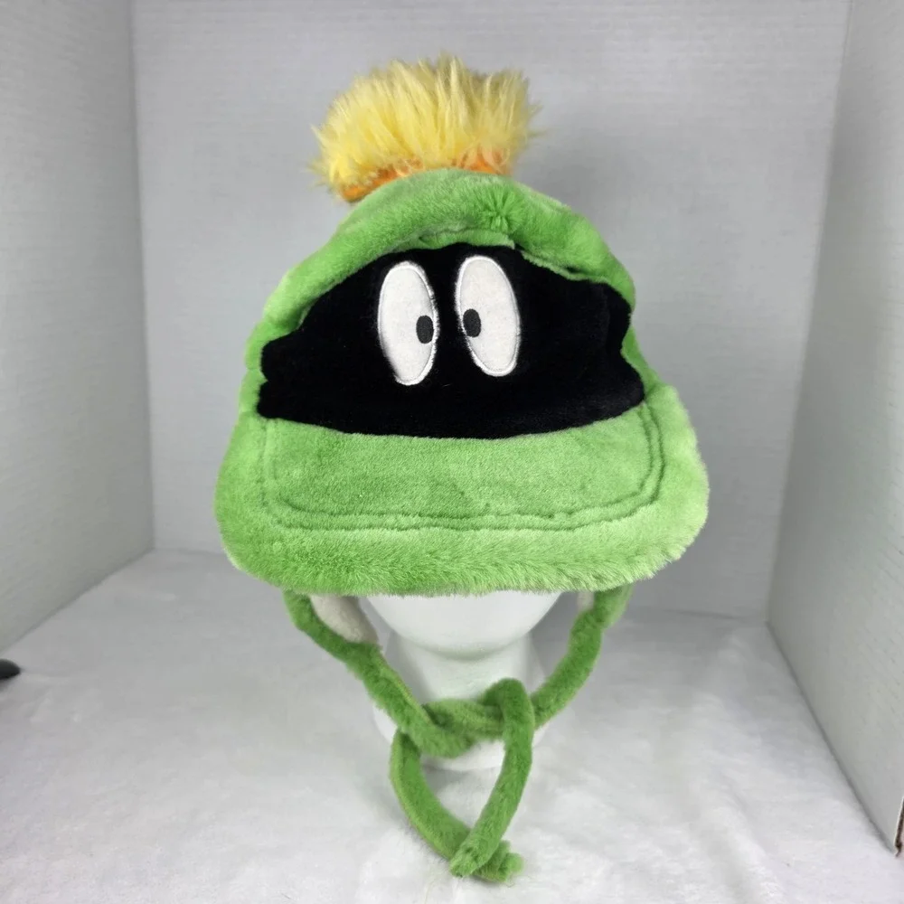 WB Looneytunes‎ Flapper Hat Marvin The Martian Winter Youth/kids Green Rare 1998